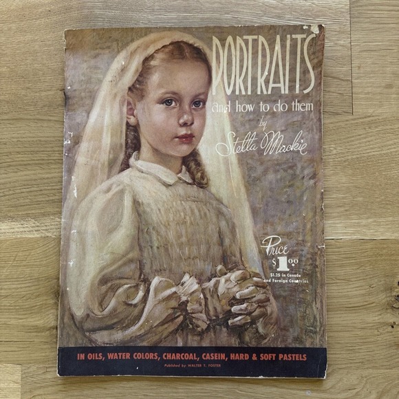 Vintage Walter Foster Portraits and How to Do Them Stella Mackie Drawing Guide - Picture 1 of 5